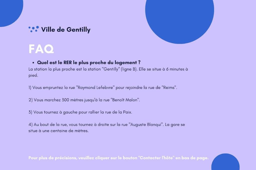 Appartement Cosy Au Calme, Proche De Paris Et Du Rer B Gentilly Exteriör bild