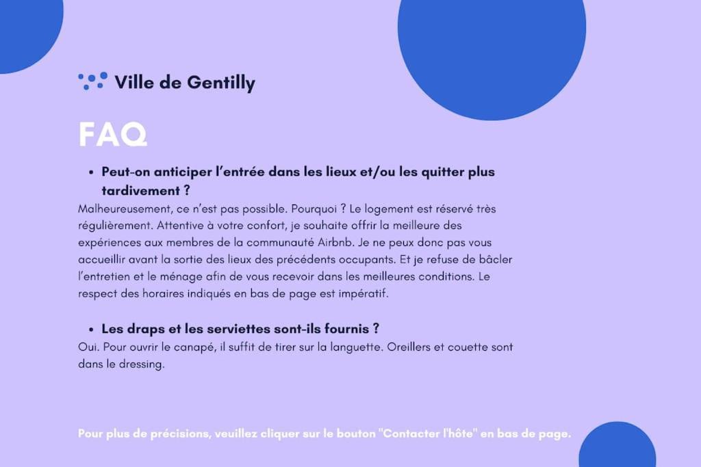 Appartement Cosy Au Calme, Proche De Paris Et Du Rer B Gentilly Exteriör bild